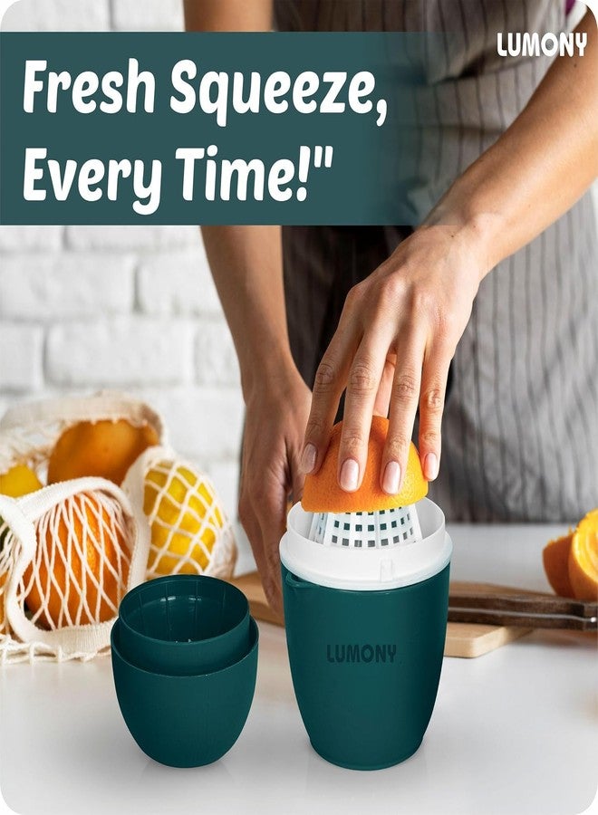 LUMONY Juicer For Home LUMONY® Manual Hand Press Juicer Manual citrus juicer Orange juicer manual juicer for fruits Citrus Press Hand squeezer and Vegetable (Green) - Image 3